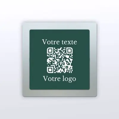 Plaque carré plexi givré + couleur - plaque qr code plexiglass aspect givré
