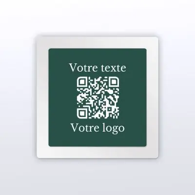 Plaque carré plexi blanc + couleur - plaque qr code plexiglass