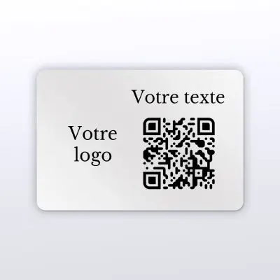 Plaque rectangle plexi blanc - plaque qr code plexiglass
