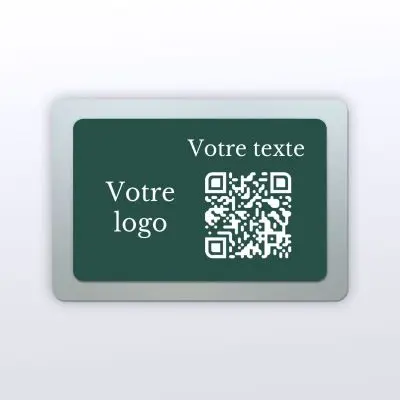 Plaque rectangle plexi givré couleur - plaque qr code