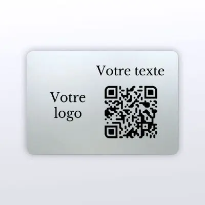 Plaque rectangle plexi - plaque qr code plexiglass aspect givré