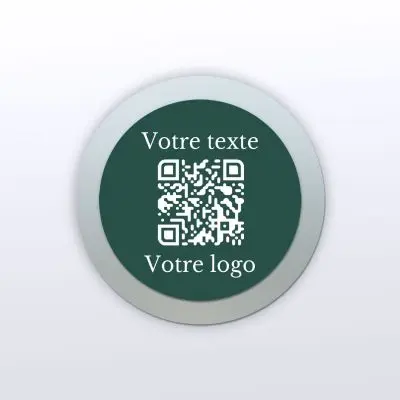 Plaque rond plexi couleur - plaque qr code plexiglass aspect givré